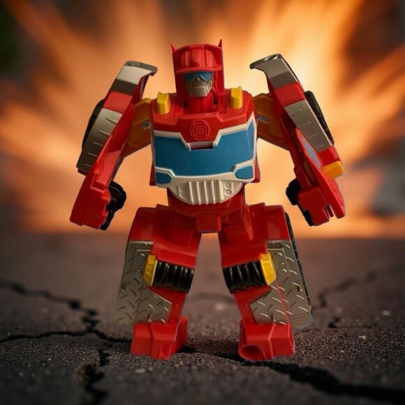 Transformers Playskool Heroes Rescue Bots Elite Heatwave Easy Transforms Large - Picture 1 of 12